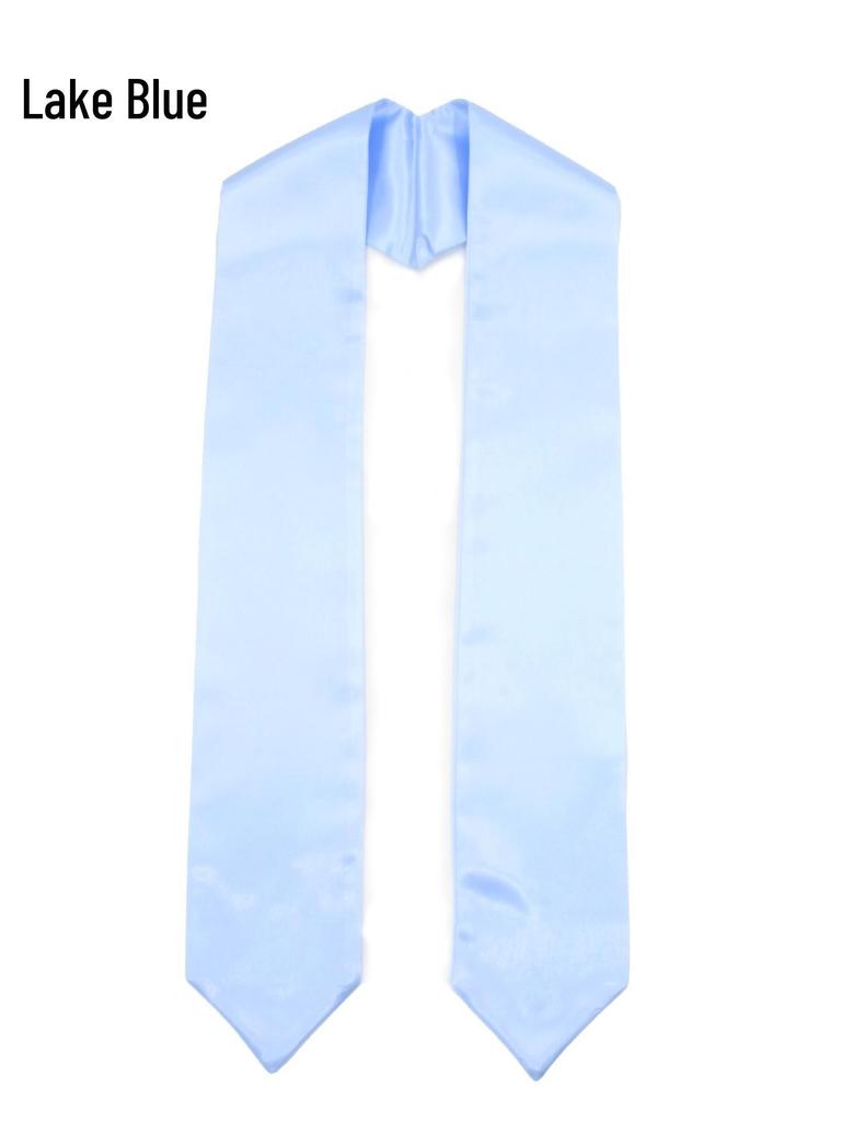 Custom Children's Satin Graduation Gown Set with Embroidered Sash, Tie, and Shawl