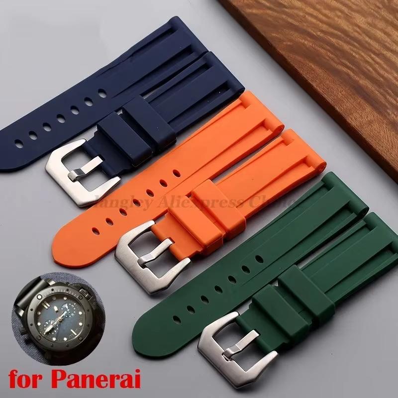 Silikon-Uhrenarmband für Panerai Armband Gummiarmband 20mm 22mm Herren Damen Sport Ersatz-Uhrenarmband für Omega Huawei Gürtel
