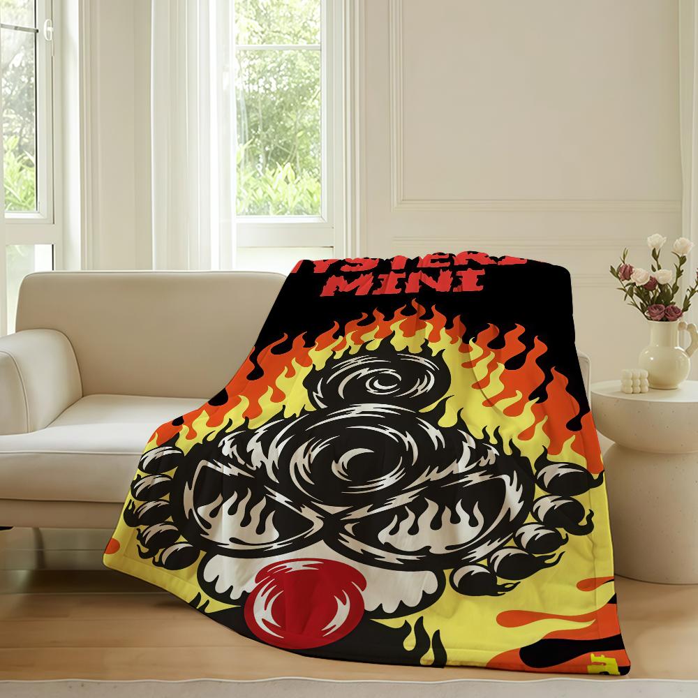 Fashion print H Hysteric M Mini Blanket For Sofa Office Bed Plane Travel Sleep Read Relax Camping Soft And Warm