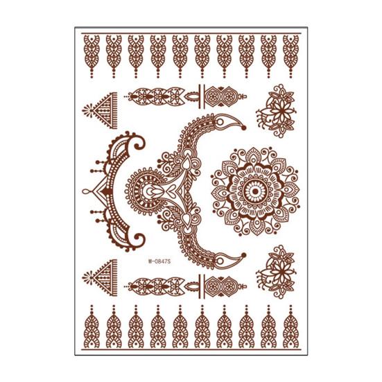 Waterproof Tattoo Stickers Middle Eastern Lace Temporary Tattoos for Women Adults Adhesive Body Art Stickers