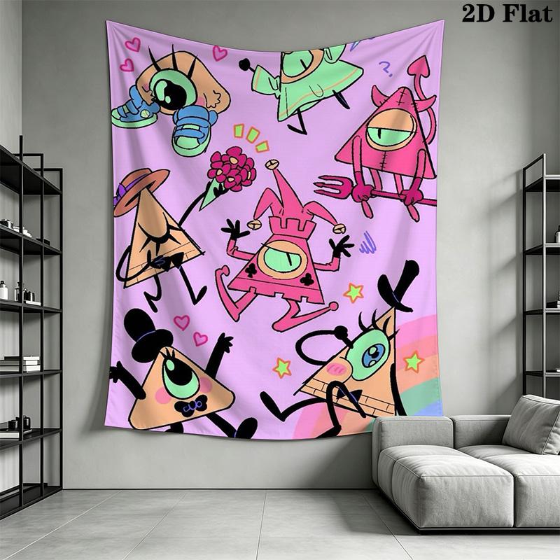 Gravity Falls Pattern Home Decor Tapestry, Wall Hanging, Decorative RV Wall Cloth.MGT0918298