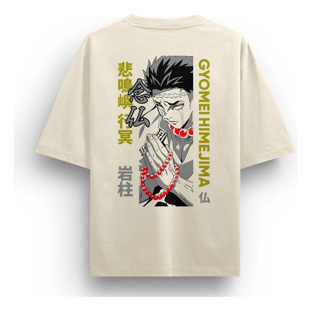 T-shirt Oversize con Stampa Anime Demon Slayer Uomo Donna Street Hip Hop Cotone Alta Qualità Manica Corta T-shirt Casual Abbigliamento Largo