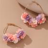 Korean Petal Pendant Earrings for Women Vintage  Petal Personality Earrings Daily Wear Jewelry