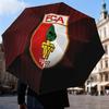 Augs-burg Football Crest Automatic Folding Umbrella - 8-Rib Travel Umbrella with Auto Open/Close & Portable Gifts for Holidays or Birthdays