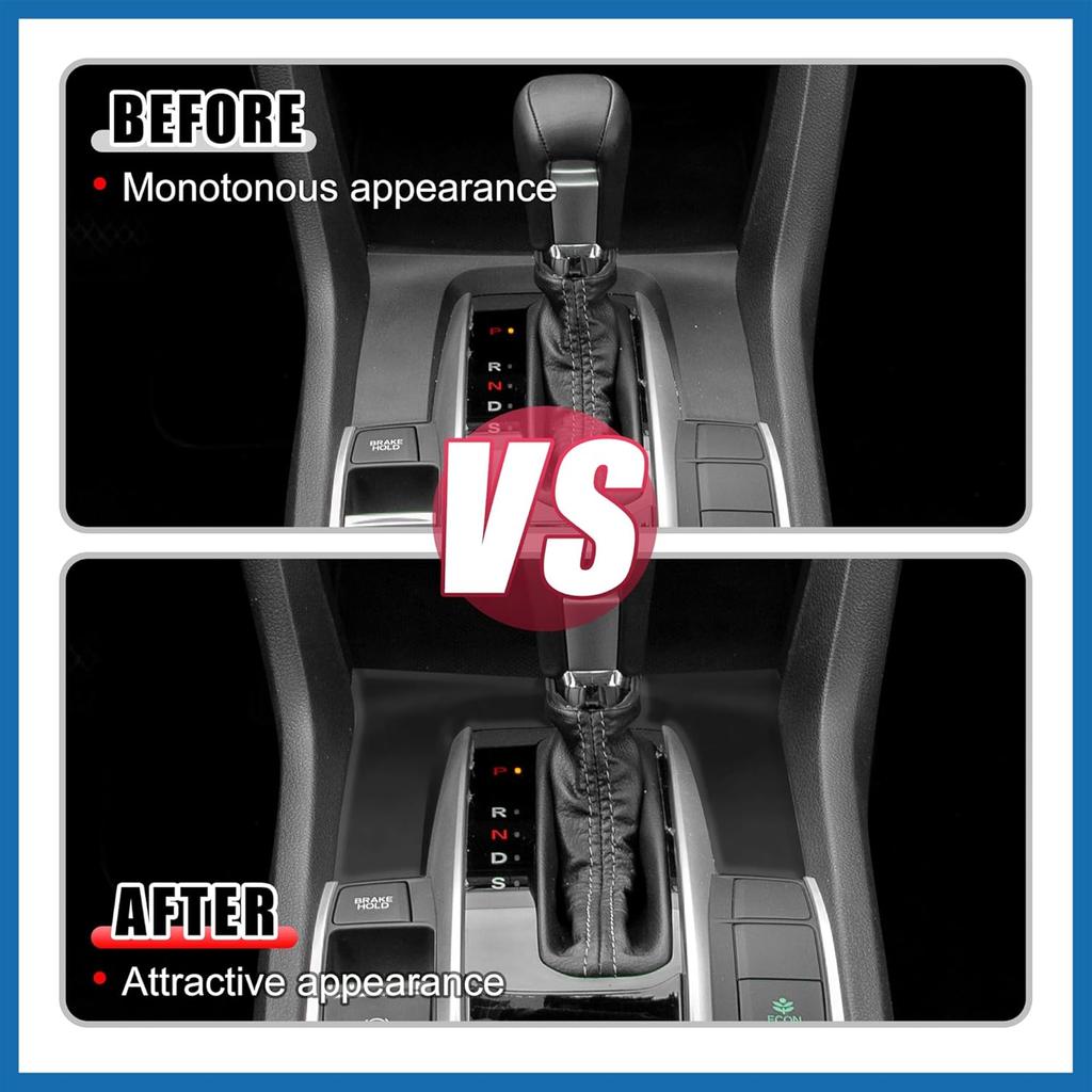 Gear Panel Trim Shift Box Cover Decal for Honda Civic 10th Gen 2016 2017 2018 2019 2020 2021 Car Interior Accessories Sticker Decorative Black Item