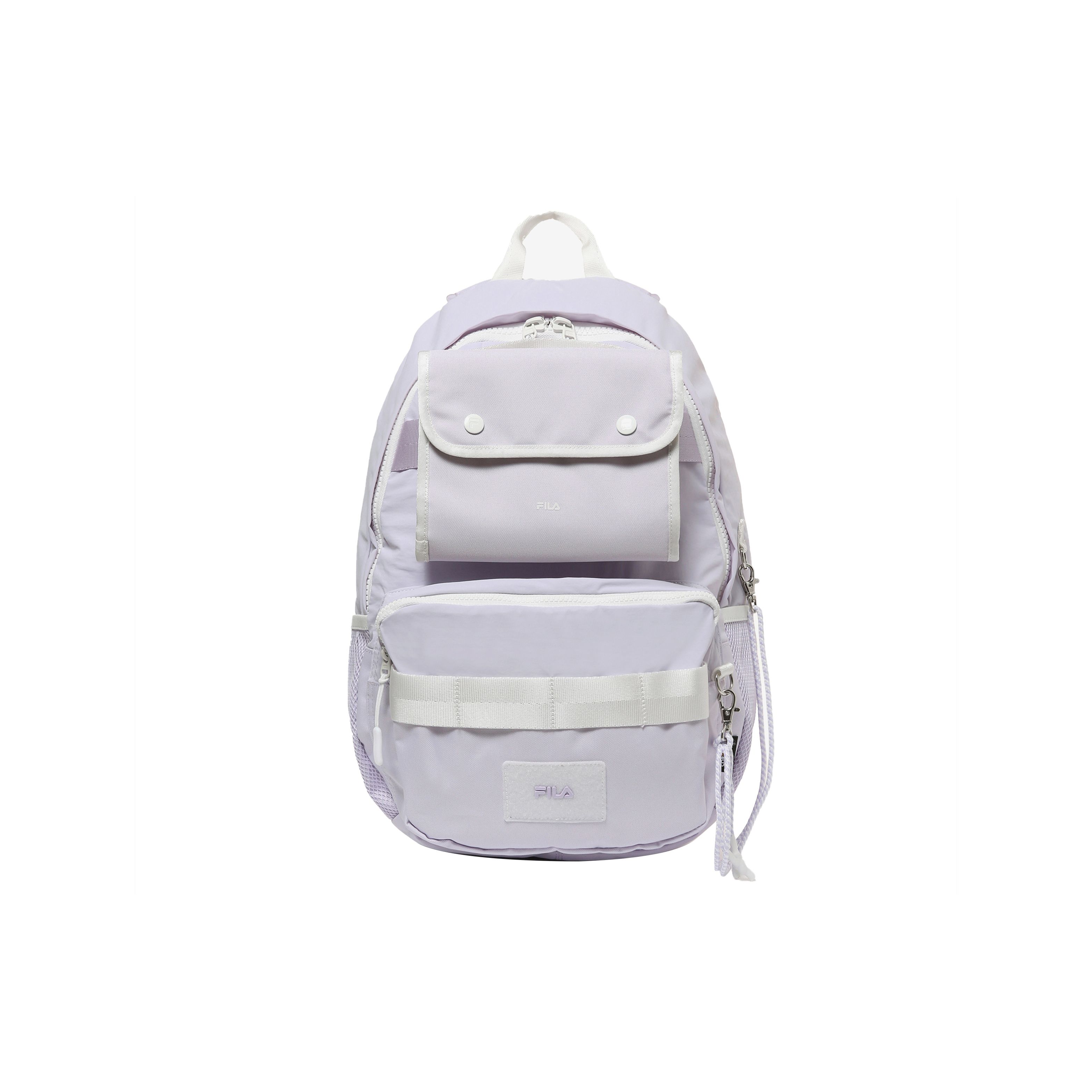 FILA Korean Style Sports Casual Multi-Pocket Backpack Men backpack Lavender FS3BPD6013X-LVY Taro Purple