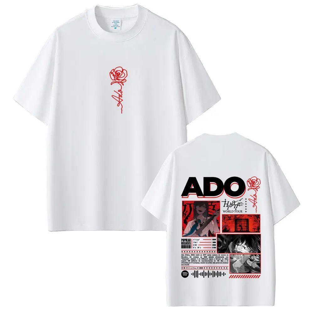 Fashion Pop Music T Shirts Unisex Y2k Japanese Style Streetwear Casual Loose T Shirt Oversized Print Cotton Tops Unisex