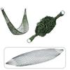 Nylon Mesh Hammock: Indoor/Outdoor Single-Person Swing with Thick Netting and Rings