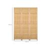 Screen - HOMCOM - 3 Panels - Bamboo - 120x170 Cm - Indoor