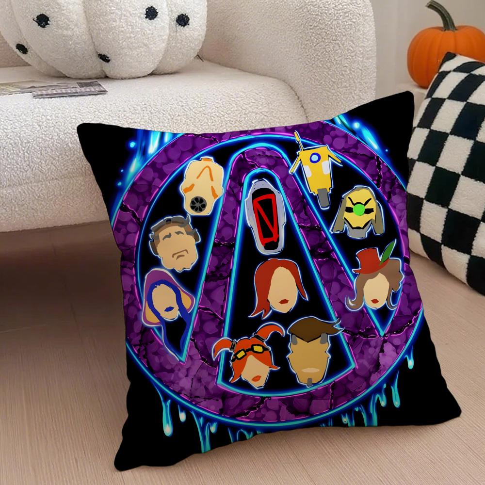 Chaotic and Irreverent BBorderlands Game Cushion Cover Throw Pillow Cover Hidden Button Durable Polyester Chair Cushion