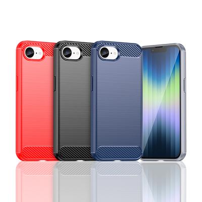 For Cover iPhone SE 4 Case For iPhone SE4 SE 2024 Bumper Anti-knock Soft Silicone Carbon Fiber Back Case For iPhone SE 4 Case