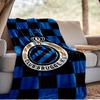 Coperta con Stemma FC Brugge Leggera Ideale per Letto Perfetta per Viaggi, Campeggio, Soggiorni, Uffici, Divani, Regalo di Natale per tifosi