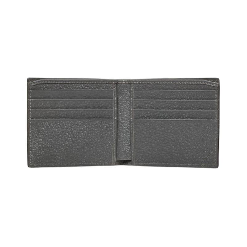 Gucci Dubbel G logo keramische afwerking klepsluiting GG Supreme canvas en lederen portemonnee heren zwart