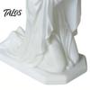 Hexagonal Base Ornament Western Realistic Figure Ornament, Compact 3D Printed Sculpture, Matte White Small Desktop Sculpture Durable PLA Statue,