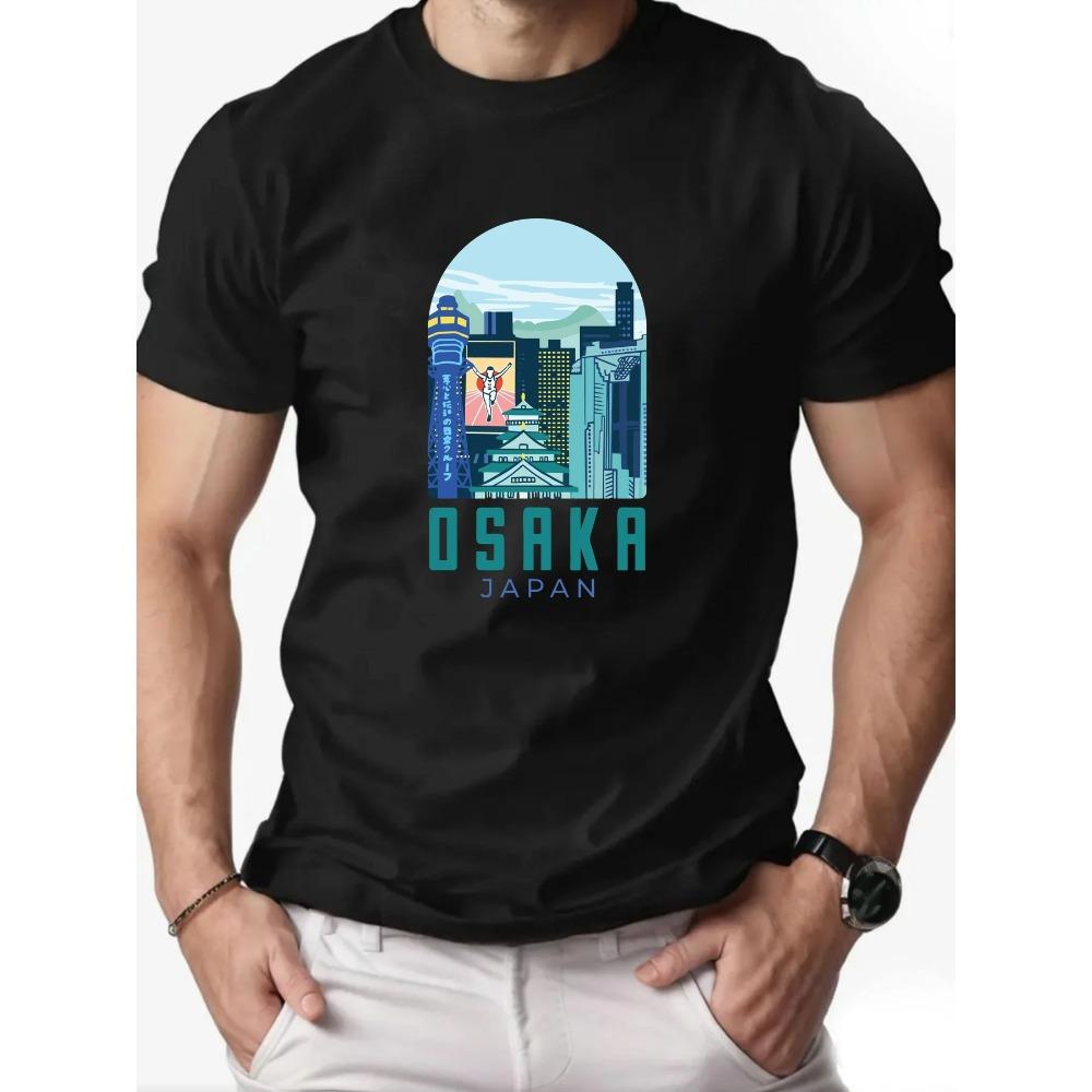 New Men T-Shirt Cotton Pattern Print Streetwear Round Collar Tee Breathable Summer Fashion T Shirts