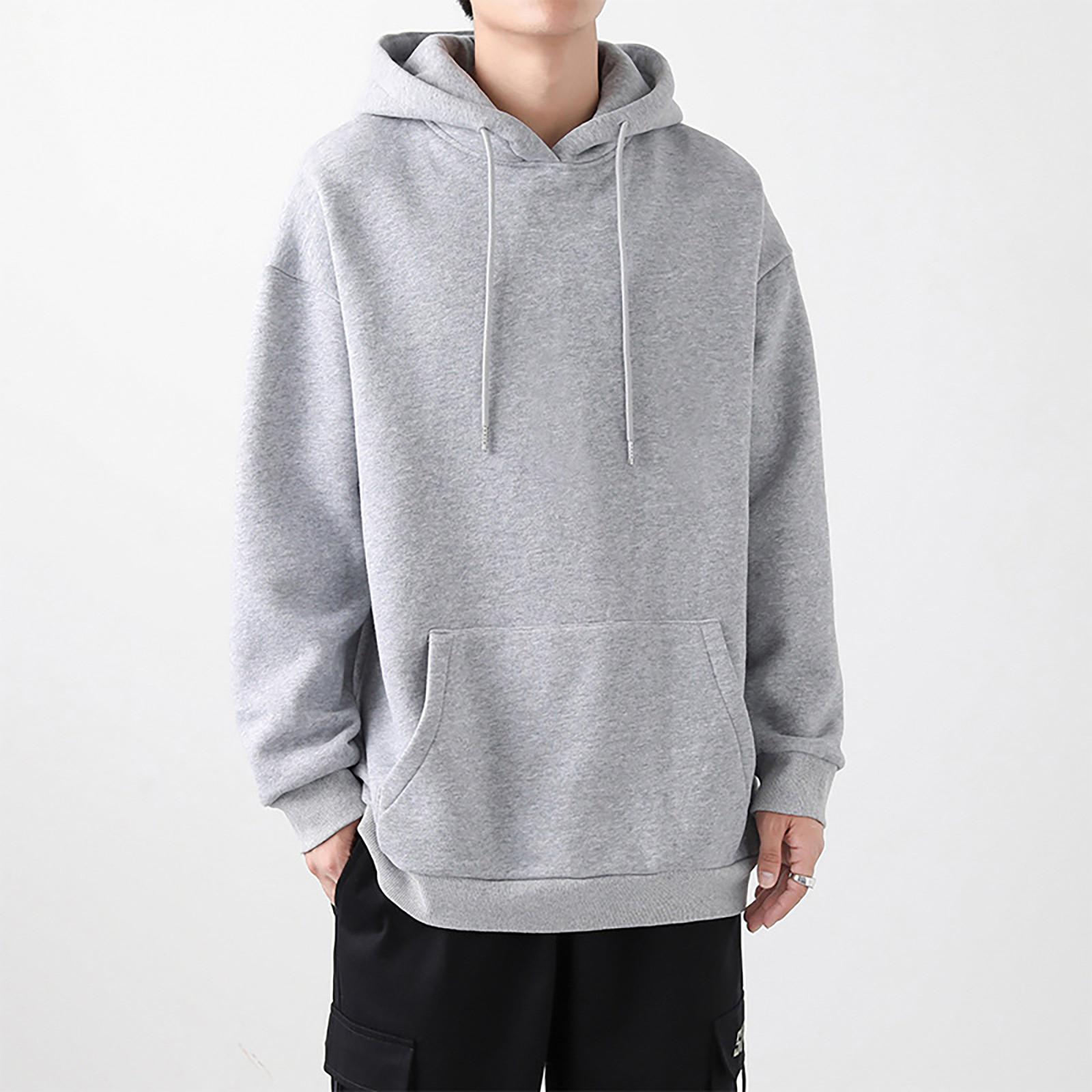 Мужская осенне-зимняя однотонная спортивная повседневная кофта с длинным рукавом XXXXXL серый