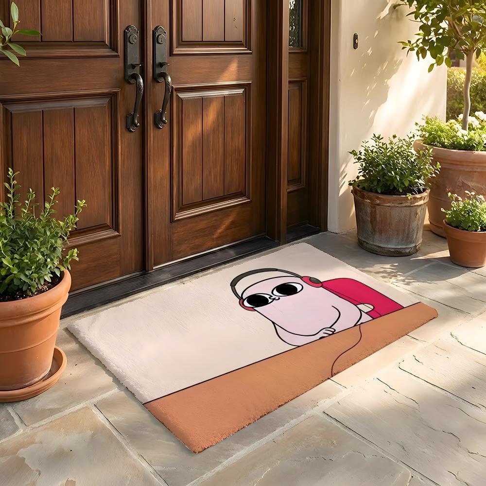 Floor Mat Soft Flannel Rug Non-Slip Absorbent Mat for Bathroom Bedroom Home Decor Anime Cute K-ketnipzS