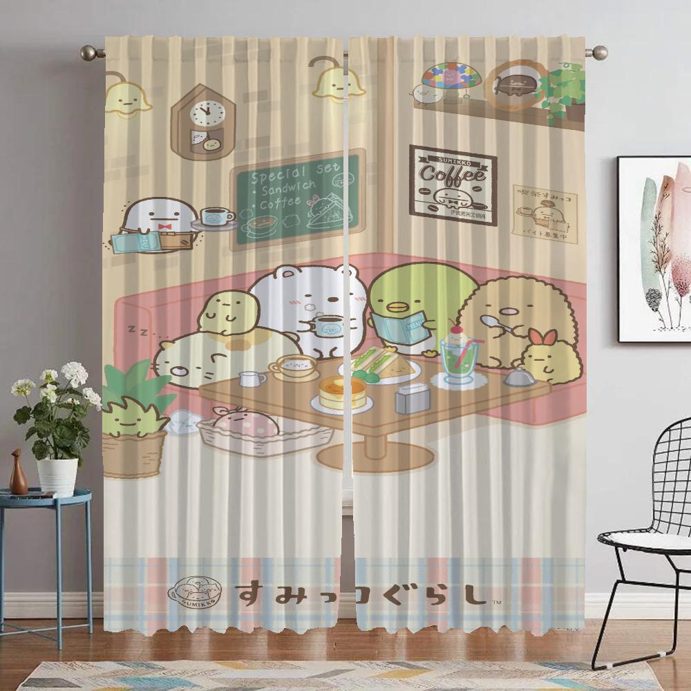 

Sumikko Gurashi Modern Living Room Curtains for Camera Blackout Curtain for Room 2 Panel Home Interior Curtains Shades Partition W50xH70cmx2pcs-CL