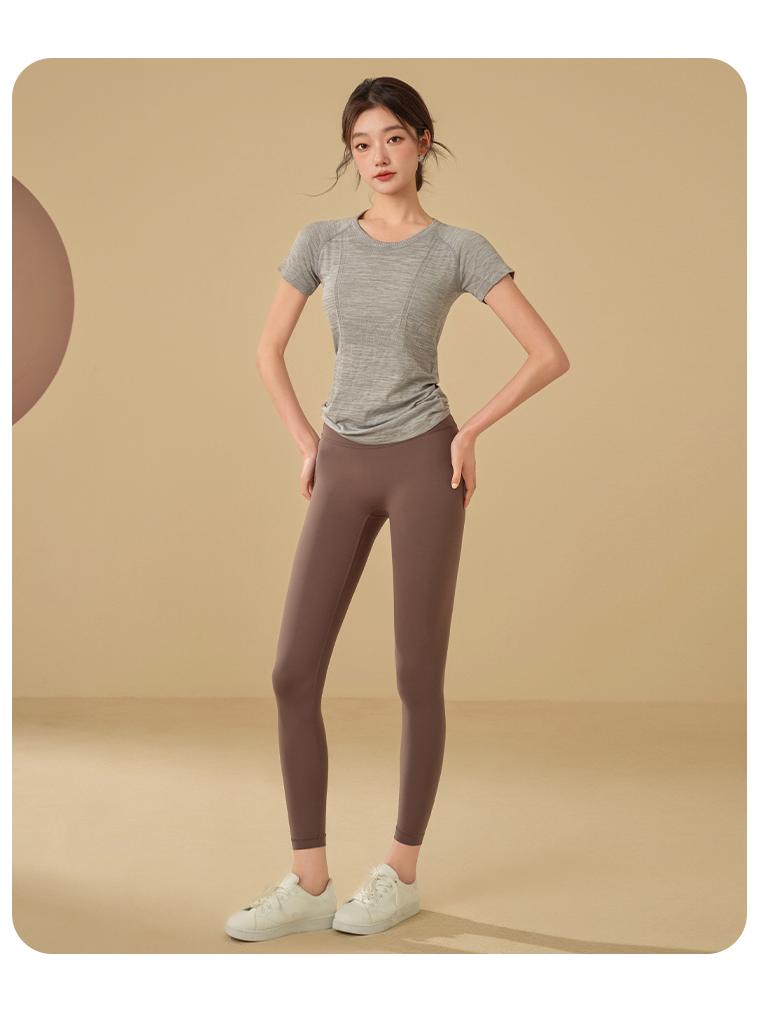 Women's Slim Fit Short Sleeve Yoga Top: Breathable, Quick-Dry Sports Wear