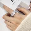 Irregular lava texture ring female design simple ins cold wind opening index finger ring tide