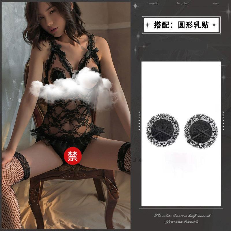 Sex underwear sexy lace temptation hollow one-piece women's uniform passion free open uniform suit