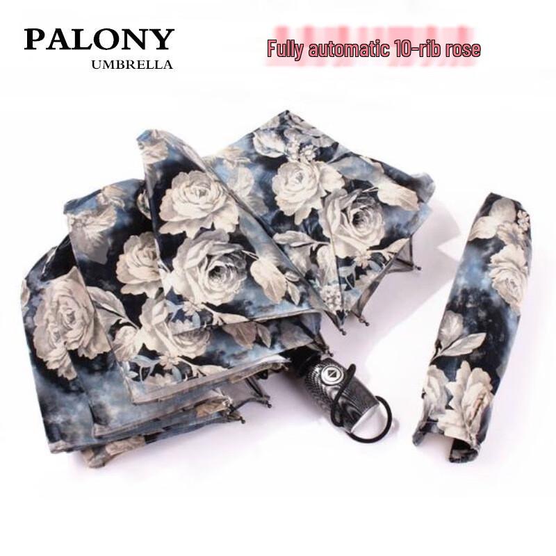 PALONY Винтажный Розовый Автоматический Зонт с Защитой от УФ-излучения