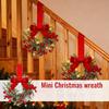 1/2/4/6Pcs Christmas Mini Wreath Cabinet Window Hanging Decorations for Home Party Mini Hanging Wreath Door Decoration