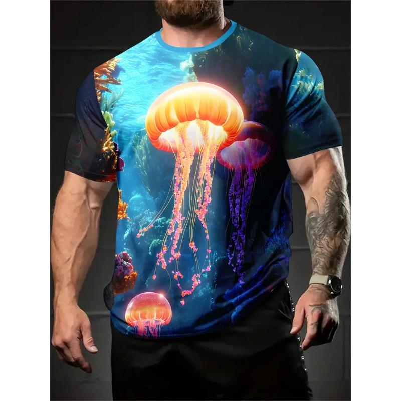 New Funny Fat Cat Printed Men's T Shirt Short Sleeve Unisex Summer Leisure Tees Animal 3D Print Fashion Crew Neck Cute Clothing