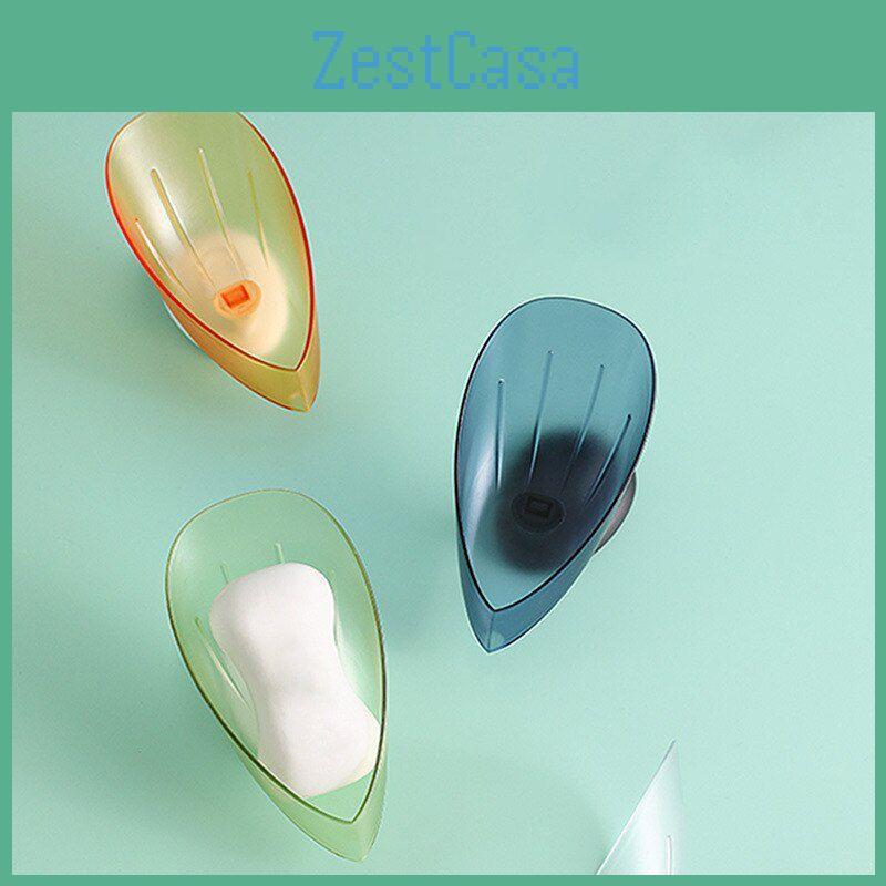 Eleganter Lotusblatt-Seifenhalter mit stabilem Saugnapf zur Verwendung im Badezimmer und in der Küche