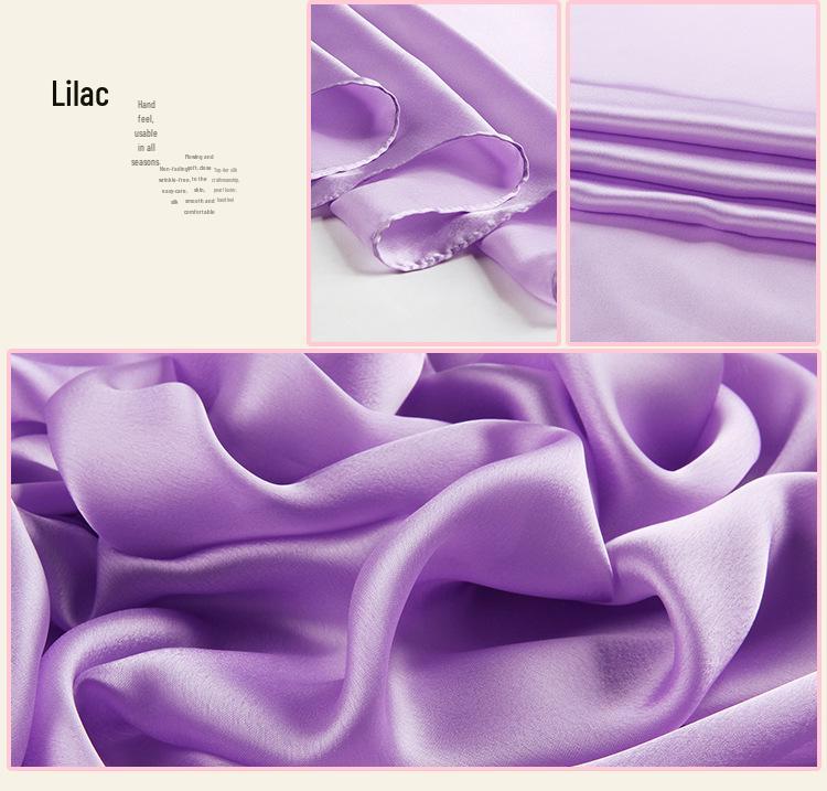 Women's Versatile Long Satin Scarf - Solid Color, Summer Sunscreen Shawl