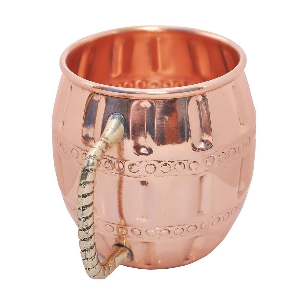 Unique Design Pure Copper Mug with Attractive Brass Handle. 530 ML