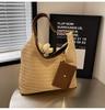 Beach Bag Women's New Hand-woven Shoulder Bag Large-capacity Tote Bag Commuter Straw Bag