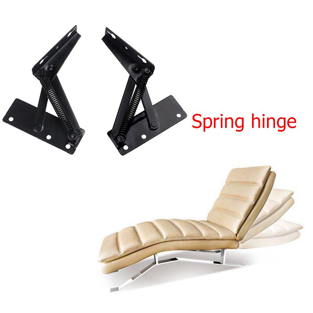2pcs Practical Door Hinges Set Sofa Bed Spring Hinge 80 Degree Folding Cabinet Door Lift Up Top Home Improvement