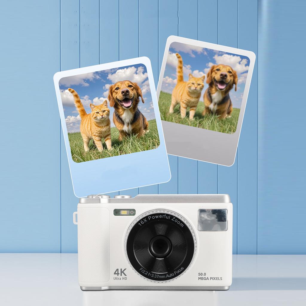 4K Digital Camera 50MP 2.8inch Screen Auto Camera with 16X Digital Zoom Flash Anti Shake for Teens Adult Beginner