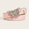 Casual Womens Canvas Belt With Butterfly Clasp Jeans Belt Accessories Clothing