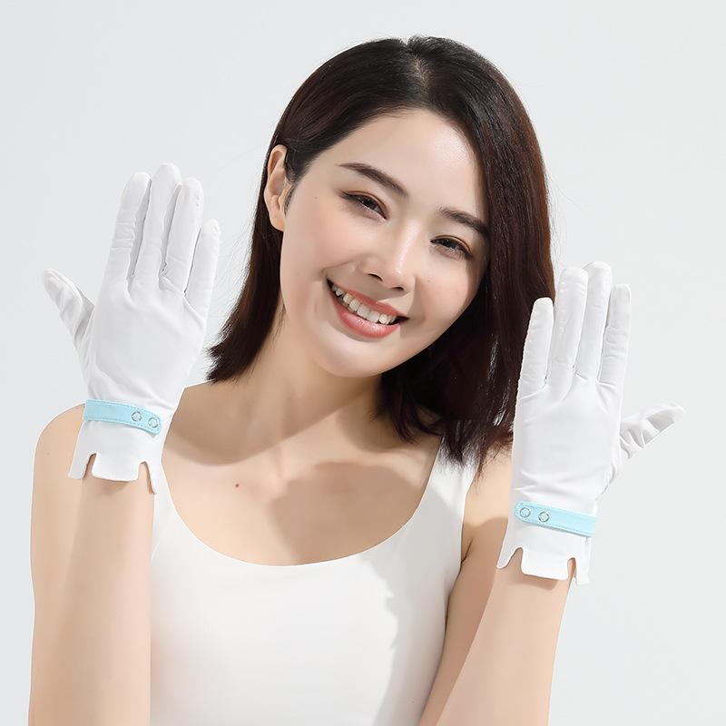 Sunscreen gloves women's UV protection spring and summer non-slip driving ice silk outdoor cycling thin original yarn sunscreen gloves