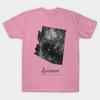 T Shirt Women Arizona State Map Harajuku Print Kawaii Tshirt Summer Short Sleeve Female T-Shirt Top Tee