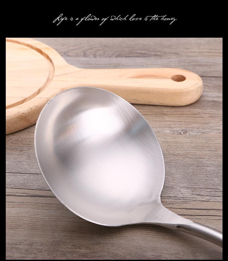 304 Stainless Steel Spatula Ladle Skimmer Set Vintage Wooden Handle High Temp Resistant Kitchen Cooking Utensils