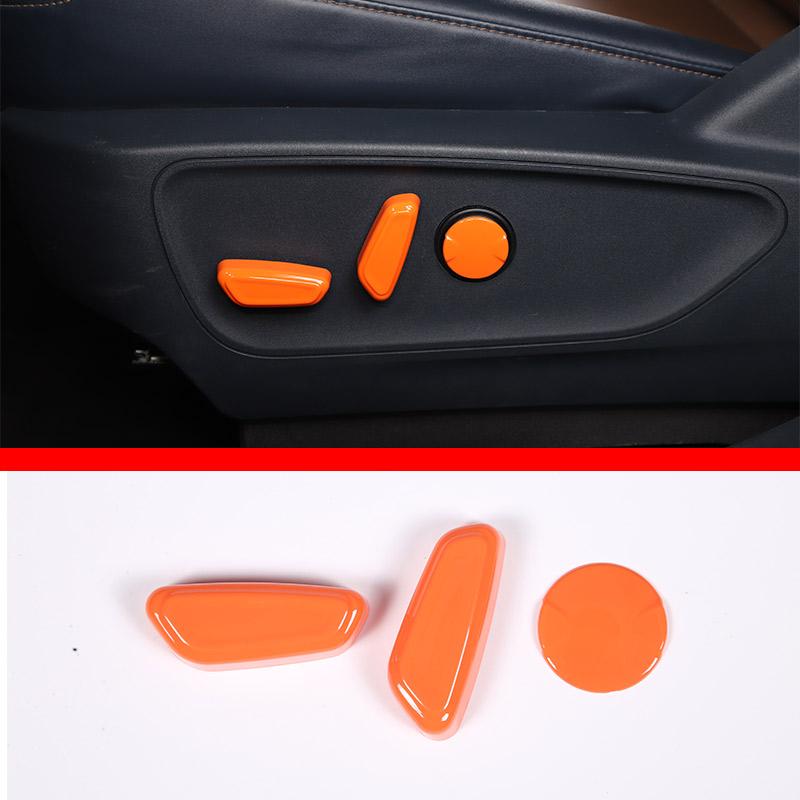 

For Ford Maverick 2025 ABS Orange Car Center Control Panel Steering Wheel Decorative Sticker Car Interior Accessories