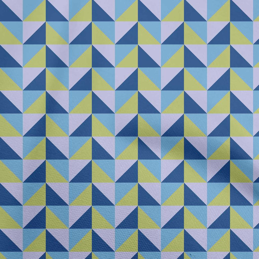 oneOone Cotton Flex Green Fabric Geometric  Sewing Material Print Fabric By The Yard 40 Inch