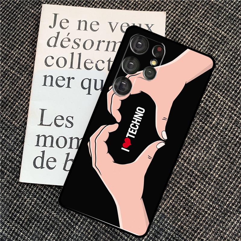 Techno Music Case For Samsung Galaxy S25 S24 Ultra S20 S21 S22 S23 Ultra S9 S10 Plus S25 FE Back Cover