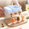 Cartoon Shape DIY Ice Cream Mold Reusable Popsicle Maker Silicone Ice Pop Molds  Kitchen Tools