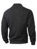 Men's Tactical Fleece Stand Collar Plaid Zipper Hoodie Jacket