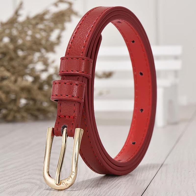 1Pc 105CM 7 Candy Colors Womens PU Leather Belt Skinny Thin Dress Belt Waist Belt Waistband Skirt Jeans Waist Accessories
