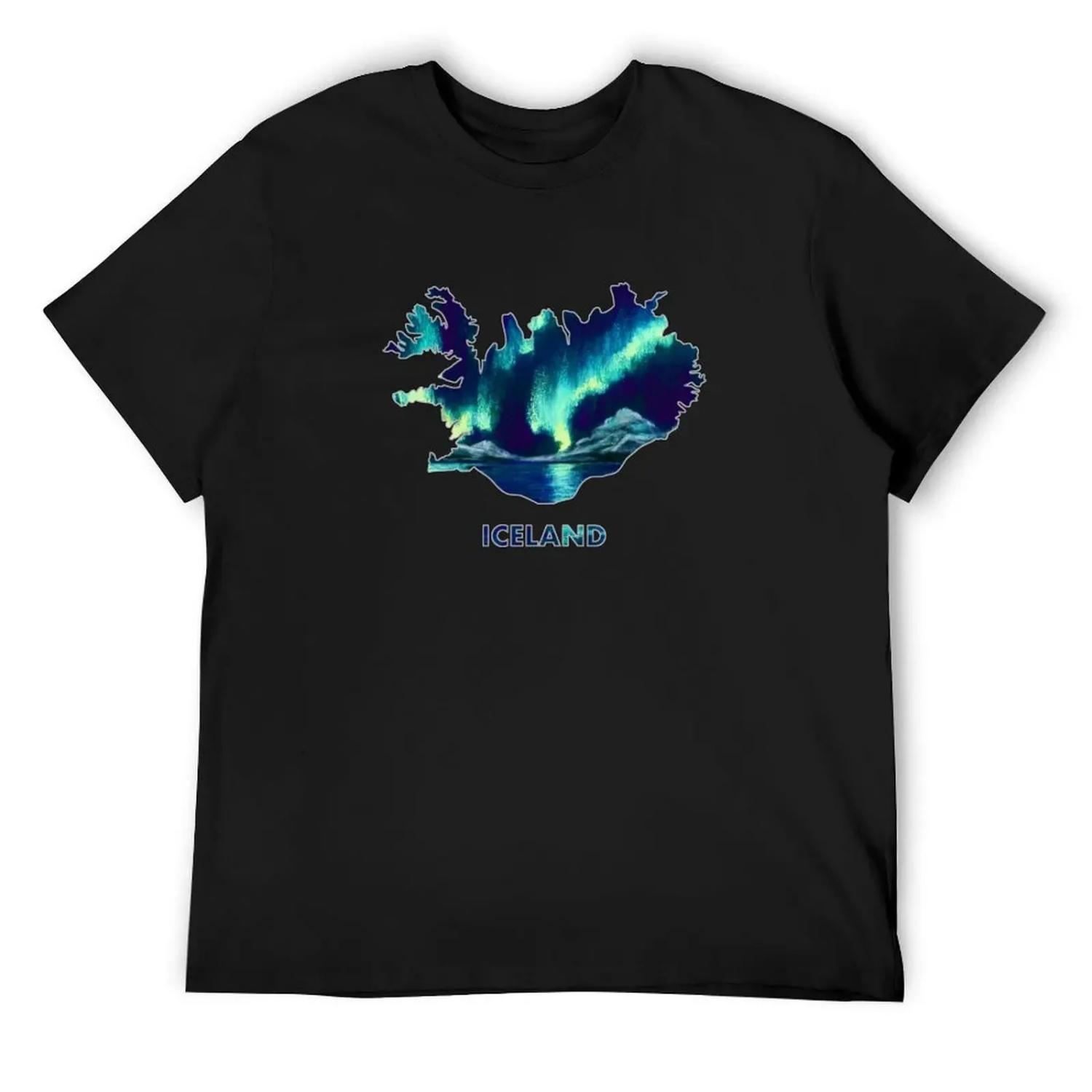 Iceland - Northern Lights T-Shirt oversized graphic tee funny meme t-shirts fashion shirts anime shirts men S