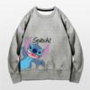 Stitch Crew Neck Sweater Men's and Women's Trendy Brand Autumn Animation Cute Couple Loose Shoulder Clothes