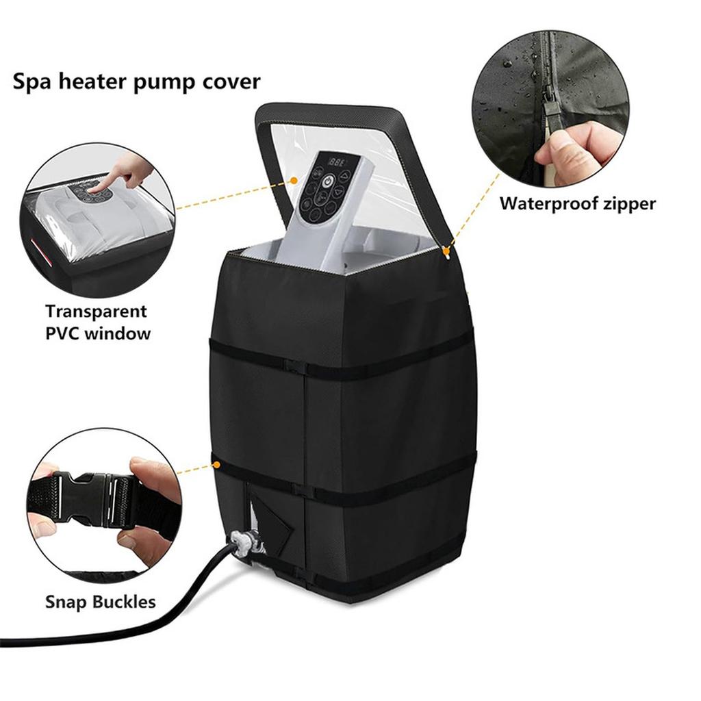 Inflatable Hot Tub Spa Insulated Cover with Zipper Oxford Cover Heater Winter Cover Outdoor Pool Parts