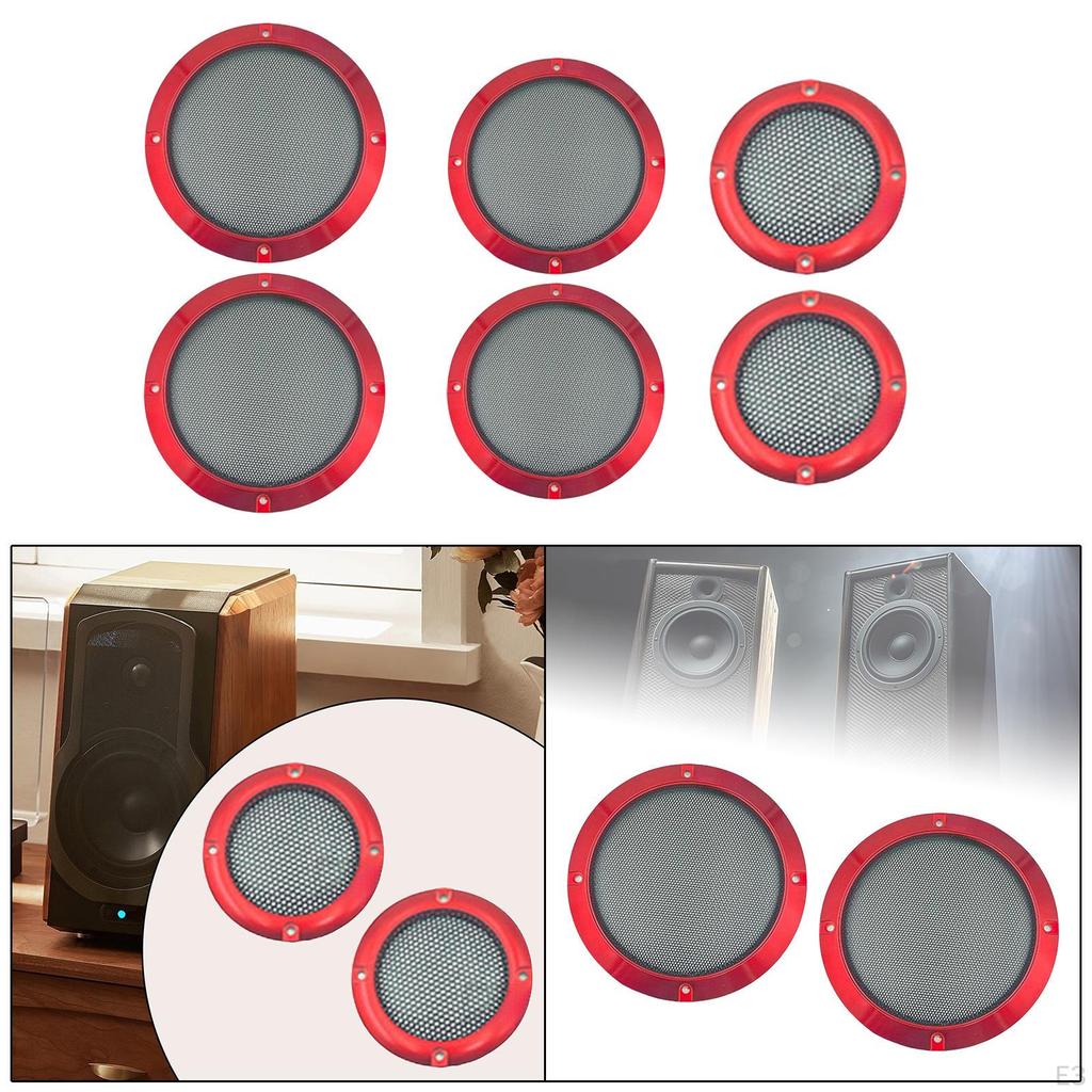 2 Pieces Speaker Grill Covers Decorative DIY,Sturdy,Circle Subwoofer Guard Protectors for Shopping