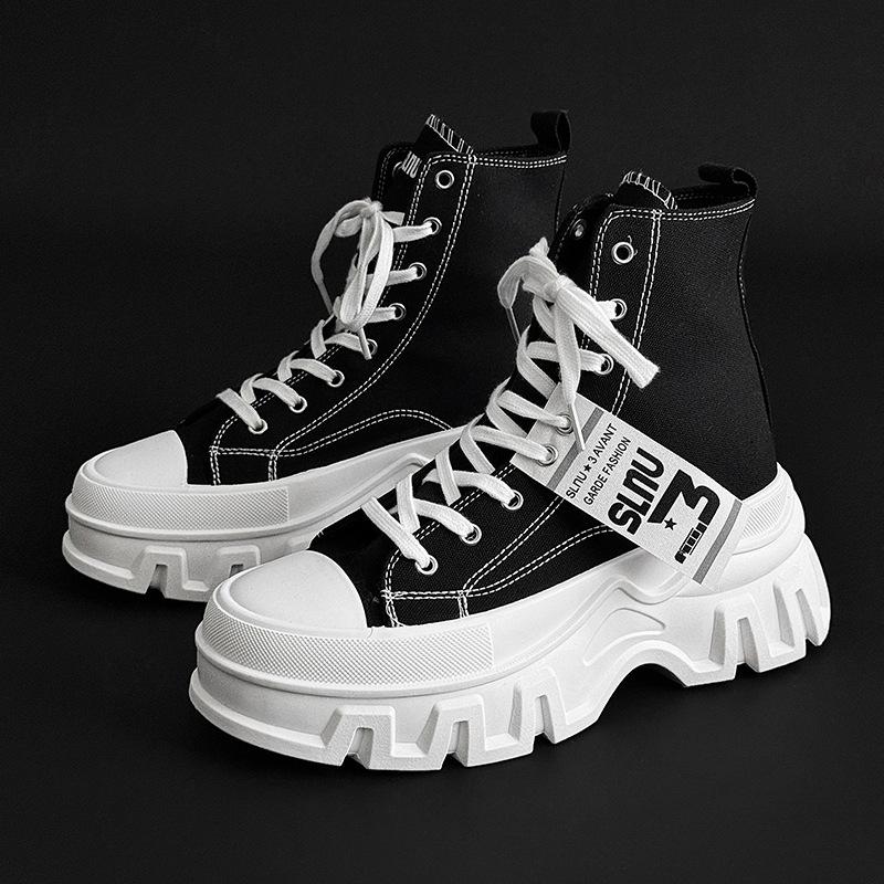 

Женские вулканизированные повседневные туфли Легкие парусиновые кроссовки Удобные балетки Размер 41 42 Спортивная обувь с высоким верхом Chaussures Femme 39 чёрный