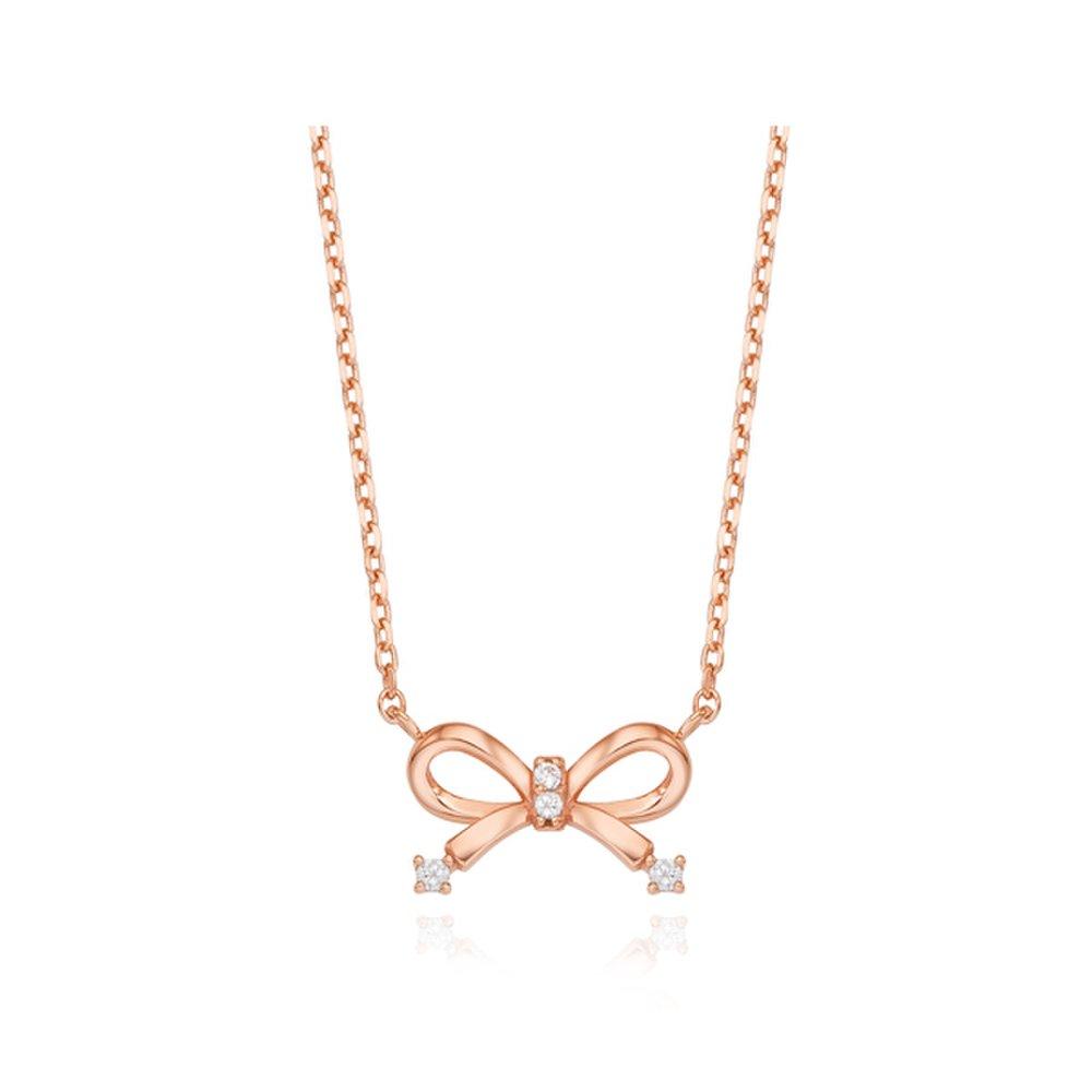 

[Stonehenge]] Silver Ribbon Cubic Necklace Sc24B12T
